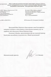 Отзыв Венчурного Фонда Пермского края